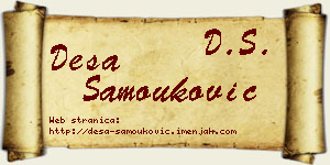 Desa Samouković vizit kartica